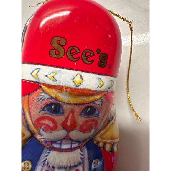 Vintage 1996 See’s Candy Nutcracker Tin Ornament EUC - Picture 2 of 7